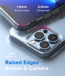 Ringke Fusion Cover for iPhone 13 Pro Case Shock Proof Transparent Tough Impact Alleviation Technology Raised Bezel  Designed Case For iPhone 13 Pro  - Clear